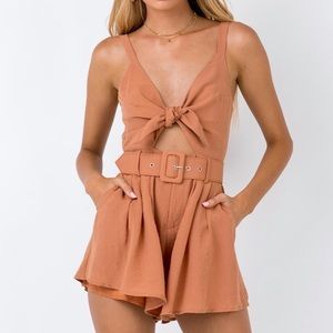 Princess Polly Kily Playsuit in Rust
